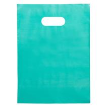 Sacos de presente de plástico Choice Marts 100 Teal com alças 12x15cm