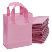 Sacos de presente de plástico Prime Line Packaging rosa 8x4x10 cm, pacote com 100 Sacos de presente de plástico Prime Line Packaging rosa 8x4x10 cm, pacote com 100