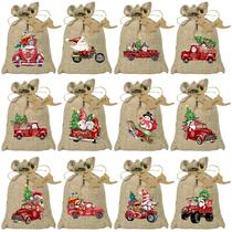 Sacos de presente de serapilheira de Natal BORAMDO, 24 unidades, 13x18 cm Sacos de presente de serapilheira de Natal BORAMDO, 24 unidades, 13x18 cm