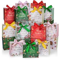 Sacos de presente DECHISY, pacote com 25, mini Natal, 13x12x6 cm