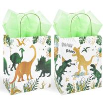 Sacos de presente DjinnGlory Dinosaur com tema T-Rex, pacote com 36 unidades, festa infantil Sacos de presente DjinnGlory Dinosaur com tema T-Rex, pacote com 36 unidades, festa infantil