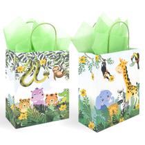Sacos de presente DjinnGlory Jungle Safari Woodland Animal, pacote com 36