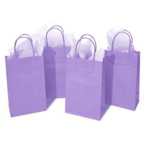 Sacos de presente DjinnGlory Purple Lavender com papel de seda, pacote com 24