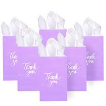 Sacos de presente DjinnGlory Thank You Lavender com alças, pacote com 50