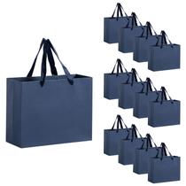 Sacos de presente Driew Navy Blue Extra Large 25,4 x 10,2 x 20,3 cm - pacote com 12