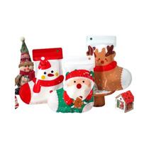 Sacos De Presente Em Forma De Meias De Natal 12 24pcs Reutilizáveis Com Fecho Ziplock Decoração De