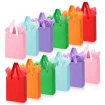 Sacos de presente Ethhqu, pacote com 12 alças e 24 lenços de papel Sacos de presente Ethhqu, pacote com 12 alças e 24 lenços de papel