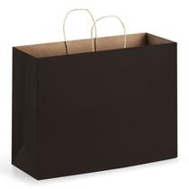 Sacos de presente Eupako 41x15x30cm, papel preto, conjunto de 50
