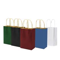 Sacos de presente feitos em saco, papel Kraft multicolorido, pacote com 100 unidades: 5,25 x 3,25 x 8 polegadas