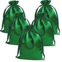 Sacos de presente Gbateri 35 peças de cetim verde 13x18 cm 5x7"