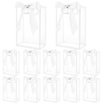 Sacos de presente GiccheShark de plástico transparente reutilizáveis 18x26x8cm 12 unidades Sacos de presente GiccheShark de plástico transparente reutilizáveis 18x26x8cm 12 unidades