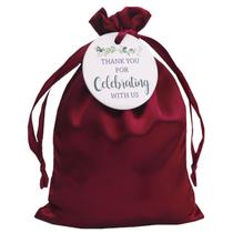 Sacos de presente GUIFIER 30PCS Burgundy Satin 13x18 cm