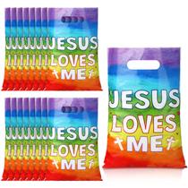 Sacos de presente Hosuly Jesus Loves Me 100 unidades de escola dominical