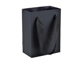 Sacos de presente HUAPRINT Black Paper, pacote com 30, 11,4 x 6,4 x 15,2 cm com alças Sacos de presente HUAPRINT Black Paper, pacote com 30, 11,4 x 6,4 x 15,2 cm com alças