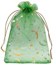 Sacos de presente Jexila 100 unidades de organza verde com cordão de 10 x 15 cm Sacos de presente Jexila 100 unidades de organza verde com cordão de 10 x 15 cm