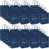 Sacos de presente Jexine Welcome 100 peças de papel Kraft 15 x 8 x 20,5 cm