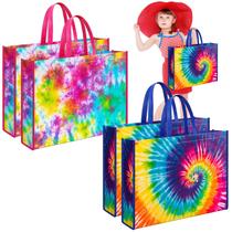 Sacos de presente Kajaia Tie Dye Party Birthday 4 peças 40x50x13cm Sacos de presente Kajaia Tie Dye Party Birthday 4 peças 40x50x13cm