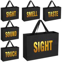 Sacos de presente Kolldenn 5 Senses for Him Her 12,6 x 8,7 x 4 cm pretos 6 peças