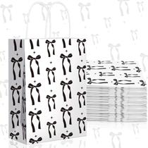Sacos de presente Kolldenn Black Bow Paper 21x15x8 cm 16 unidades Sacos de presente Kolldenn Black Bow Paper 21x15x8 cm 16 unidades