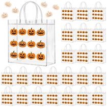 Sacos de presente Kosiz Halloween Pumpkin Goodie PVC 24 unidades transparentes Sacos de presente Kosiz Halloween Pumpkin Goodie PVC 24 unidades transparentes