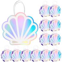 Sacos de presente Locmeo Holographic Shell Mermaid, pacote com 24 cartões