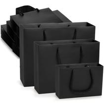 Sacos de presente Lyellfe Black Kraft Paper Waterproof 30 Pack SML