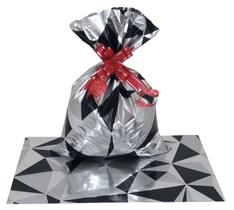 Sacos de presente metalizados 20x29cm 50un Aliança