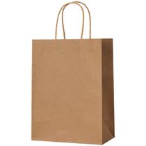 Sacos de presente METAPRINT Brown Paper, pacote com 100 unidades, 15x8x21cm com alças Sacos de presente METAPRINT Brown Paper, pacote com 100 unidades, 15x8x21cm com alças