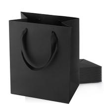 Sacos de presente MOXARYSU Black Paper 8x5x10in 15 unidades para festa Sacos de presente MOXARYSU Black Paper 8x5x10in 15 unidades para festa