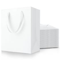 Sacos de presente MOXARYSU brancos 30 unidades de papel médio de 8x5x10 polegadas