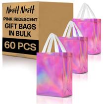Sacos de presente Nush Nush Pink Iridescent Medium 20x10x25 cm 60 unidades
