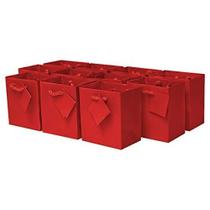 Sacos de presente Occasionall Red Mini Holiday, pacote com 12 unidades, 11x7x11,5 cm Sacos de presente Occasionall Red Mini Holiday, pacote com 12 unidades, 11x7x11,5 cm