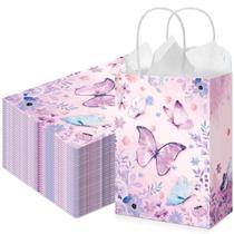 Sacos de presente Party Favor Kolldenn Butterfly 30 unidades rosa roxo