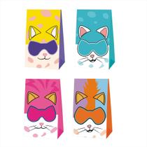 Sacos de presente Party Favor Super Cats, 12 unidades para aniversário de crianças