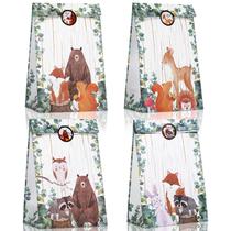 Sacos de presente Party Favor Woodland Baby Shower, 24 peças com adesivos