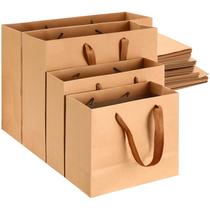 Sacos de presente PerKoop Kraft Paper, pacote com 40, 4 tamanhos com alças