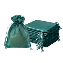 Sacos de presente QIANF 20 unidades de organza verde escuro 10x15cm Sacos de presente QIANF 20 unidades de organza verde escuro 10x15cm