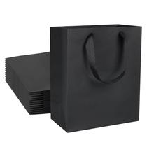 Sacos de presente QIELSER Kraft Paper, tamanho médio, 24 unidades, pretas Sacos de presente QIELSER Kraft Paper, tamanho médio, 24 unidades, pretas