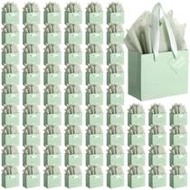 Sacos de presente Qilery Halloween Mini Paper 50 unidades com papel de seda