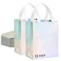 Sacos de presente RACETOP Iridescent Glossy Medium 8x4x10in 15 unidades