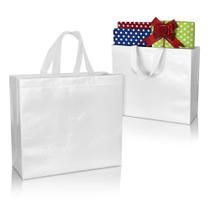 Sacos de presente reutilizáveis Nush Nush Large White, conjunto de 12