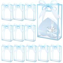 Sacos de presente Sel Natural Clear Plastic 12 peças com alças 18x26x8cm