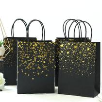 Sacos de presente Sharlity Small Black Gold Paper 24 unidades de Halloween Sacos de presente Sharlity Small Black Gold Paper 24 unidades de Halloween