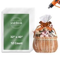 Sacos de presente Shrink Wrap Seal Fresh 32x40cm (pacote com 12) PVC transparente Sacos de presente Shrink Wrap Seal Fresh 32x40cm (pacote com 12) PVC transparente