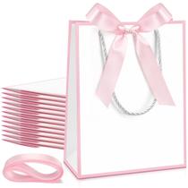 Sacos de presente Silkfly, 12 peças, branco, rosa, 23x18x8 cm Sacos de presente Silkfly, 12 peças, branco, rosa, 23x18x8 cm