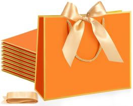 Sacos de presente Silkfly Orange Gold 30x25x10 cm 12 unidades