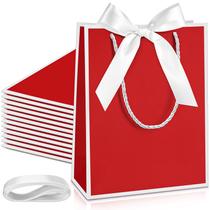 Sacos de presente Silkfly Thank You 12 unidades com alça 23x18x8cm vermelho/branco