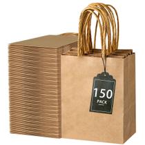 Sacos de presente SPERPAND 150 unidades Saco de papel pardo Kraft 16,5 x 6,5 cm Sacos de presente SPERPAND 150 unidades Saco de papel pardo Kraft 16,5 x 6,5 cm