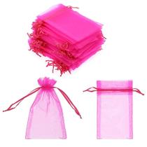 Sacos de presente SumDirect 100 unidades de organza pura, 10 x 15 cm, rosa choque Sacos de presente SumDirect 100 unidades de organza pura, 10 x 15 cm, rosa choque