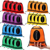 Sacos de presente Sweetude Back to School Crayon Drawstring 24 unidades Sacos de presente Sweetude Back to School Crayon Drawstring 24 unidades